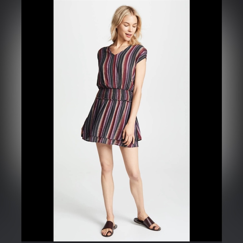 RAILS Lucca Brava Stripe linen blend mini dress, small